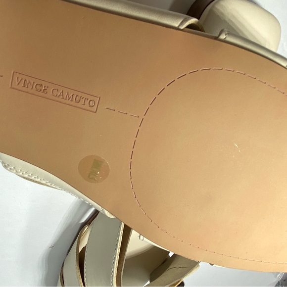 Vince Camuto Alexino Sandals Womens Size 10 Creamy White Leather Slip On NEW - Picture 9 of 12